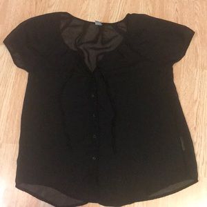 See through black shirt